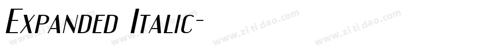 Expanded Italic字体转换